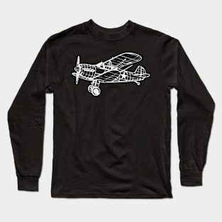 plane blueprint design Long Sleeve T-Shirt